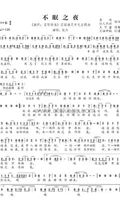 张杰,HOYO-MiX《不眠之夜人声谱》C调_音色纯净通透