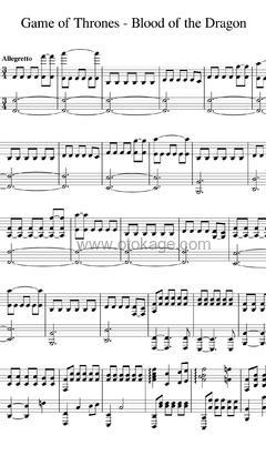Ramin Djawadi《Blood of the Dragon钢琴谱》A调_打动人心的旋律