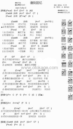 薛凯琪,方大同《复刻回忆吉他谱》降E调_编配非常用心