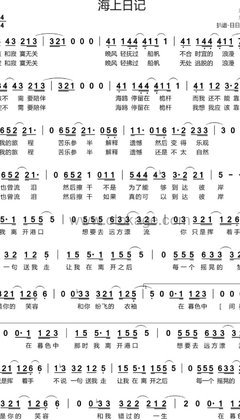 毛不易《海上日记人声谱》G调_节奏激发情感共鸣
