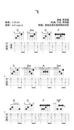 李宗盛《飞吉他谱》D调_编配精致感人