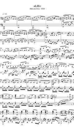 Animenz《aLIEz - Aldnoah.Zero ED2钢琴谱》E调_音色温暖动人