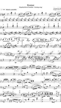 Animenz《EONIAN - 乐园追放 ED钢琴谱》降E调_完美的音乐流动