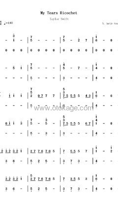 Taylor Swift《my tears ricochet钢琴谱》C调_节奏激发情感共鸣