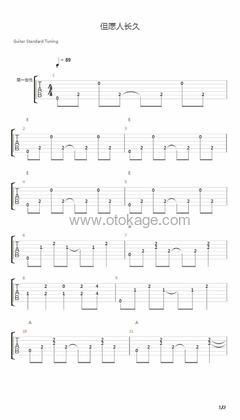 王菲《但愿人长久吉他谱》C调_完美平衡的音调