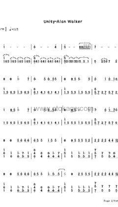 The Walkers,Alan Walker《Unity钢琴谱》C调_编排富有层次感