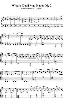 Ramin Djawadi《What Is Dead May Never Die钢琴谱》C调_完美节奏编排