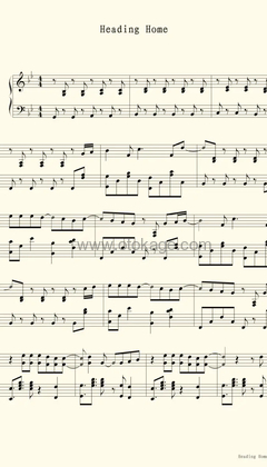 Alan Walker,Ruben《Heading Home钢琴谱》降B调_音乐沁人心扉