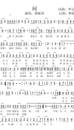 林忆莲《问人声谱》D调_完美融合情感