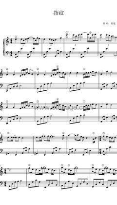 胡歌《指纹钢琴谱》C调_音符跳动如心跳