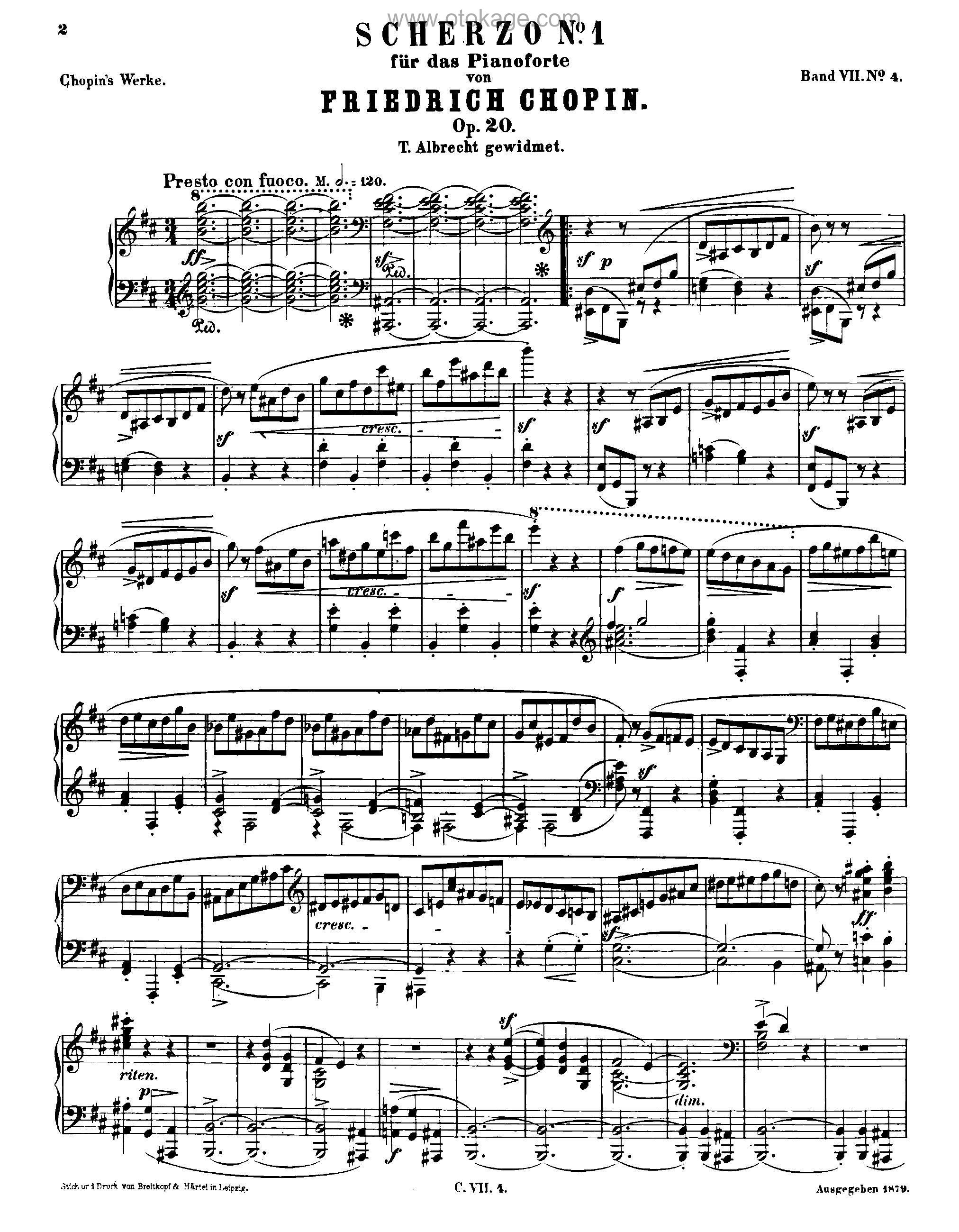 郎朗《Scherzo No. 1 in B Minor, Op. 20钢琴谱》B调_细腻感人的演奏