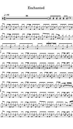 Taylor Swift《Enchanted打击乐谱》C调_简洁而不简单