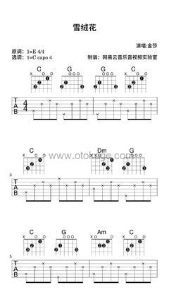 金莎《雪绒花吉他谱》E调_悠扬婉转的旋律