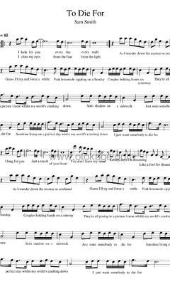Sam Smith《To Die For小提琴谱》C调_音符串联情感