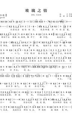 张国荣《玻璃之情人声谱》E调_旋律清新自然