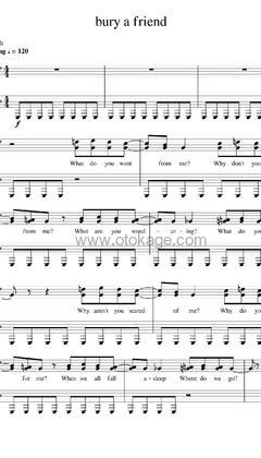 Billie Eilish《bury a friend钢琴谱》降A调_柔和的音色渲染