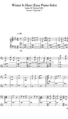 Ramin Djawadi《Winter Is Here钢琴谱》降E调_节奏节节升高